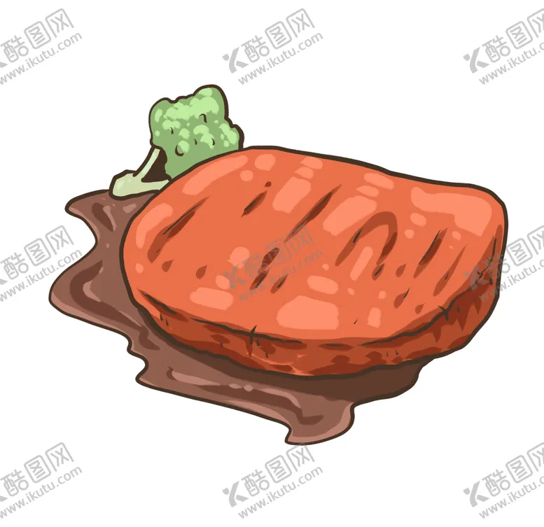 编号：05132909151529370249【酷图网】源文件下载-牛排烤肉插画