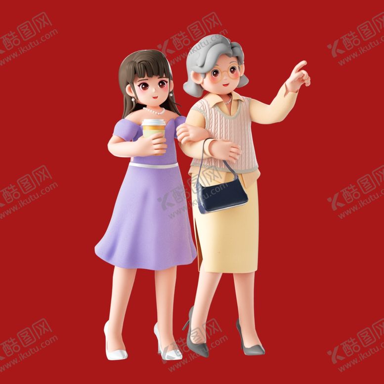 编号：87695701182002065283【酷图网】源文件下载-手绘亲子人物