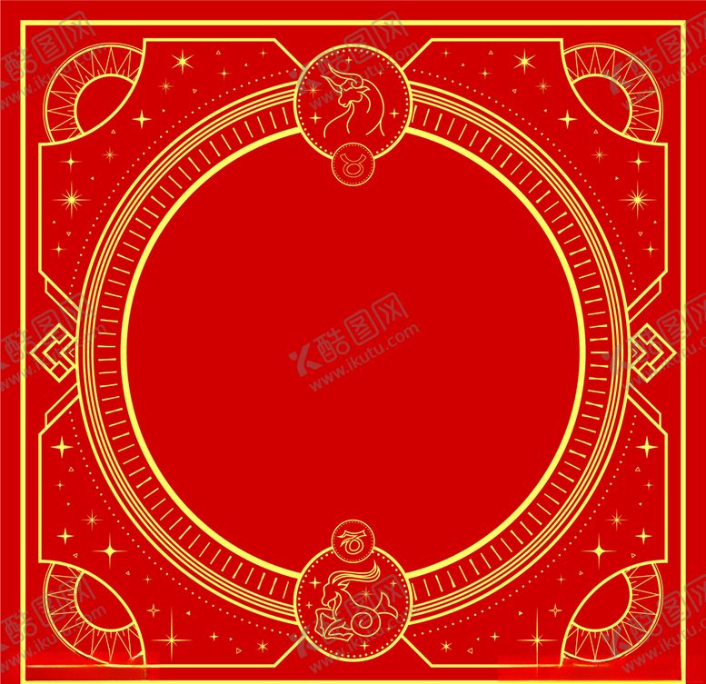 编号：72354110181358051287【酷图网】源文件下载-花边框星座图