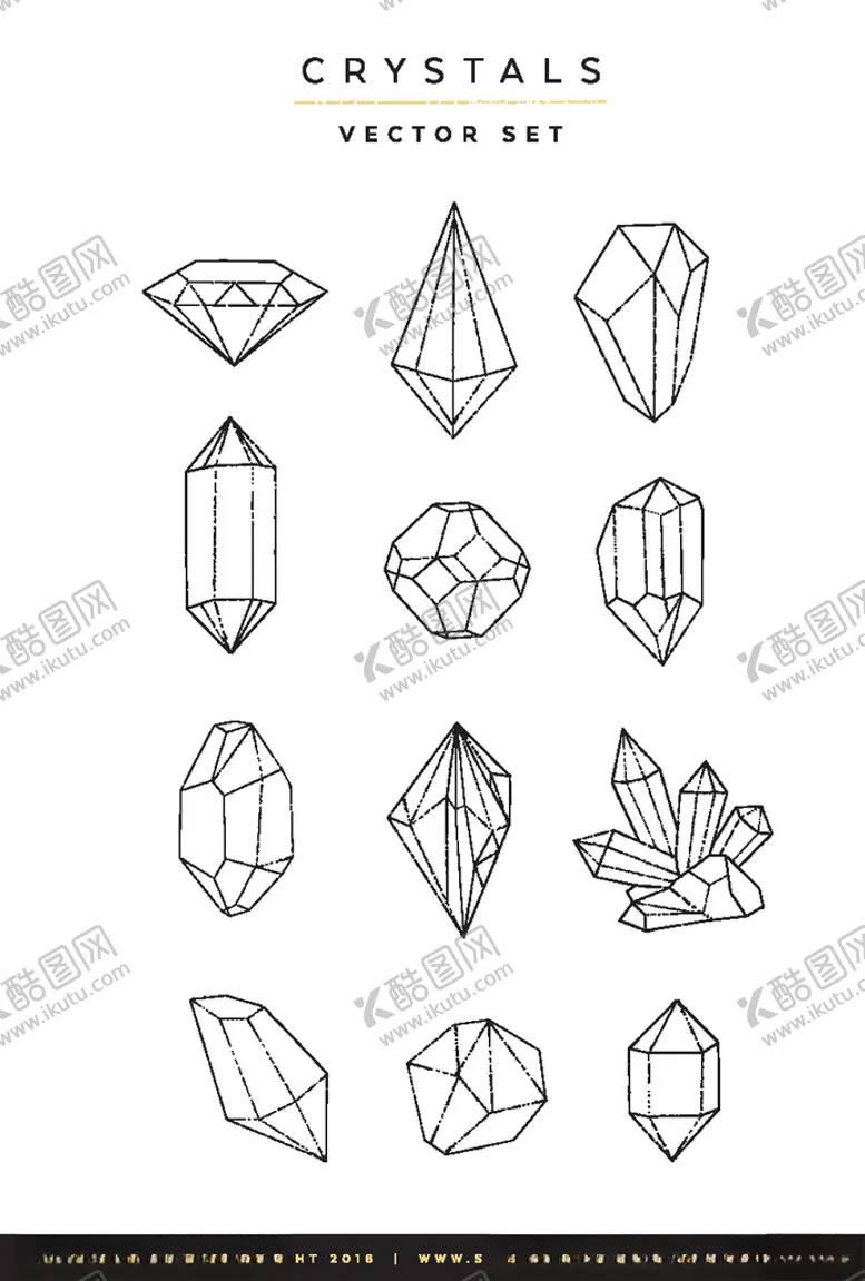 编号：31425903271400559783【酷图网】源文件下载-线描水晶