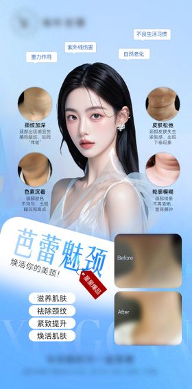 医美颈部除皱抗衰海报