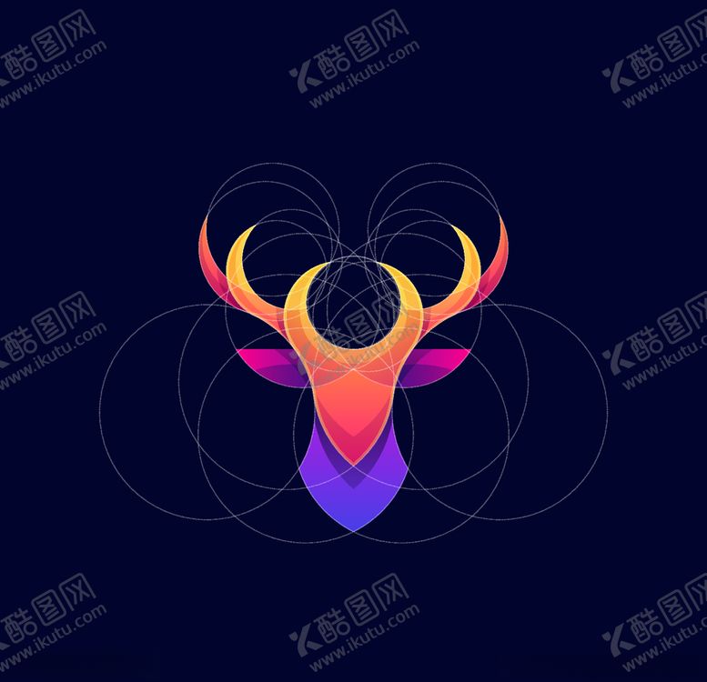 编号：20951010260932448578【酷图网】源文件下载-鹿徽标设计