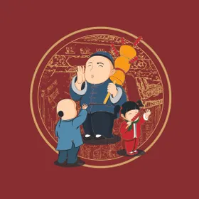 糖堆插画