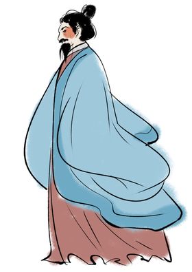 国学人物插画