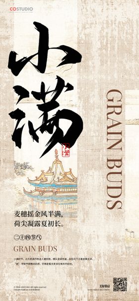 小满芒种植物系列海报