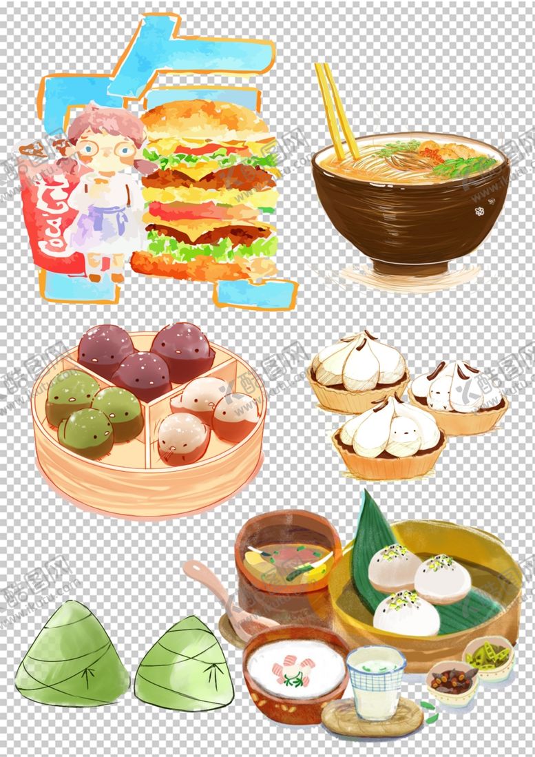 编号：47217012061419531393【酷图网】源文件下载-卡通美食素材
