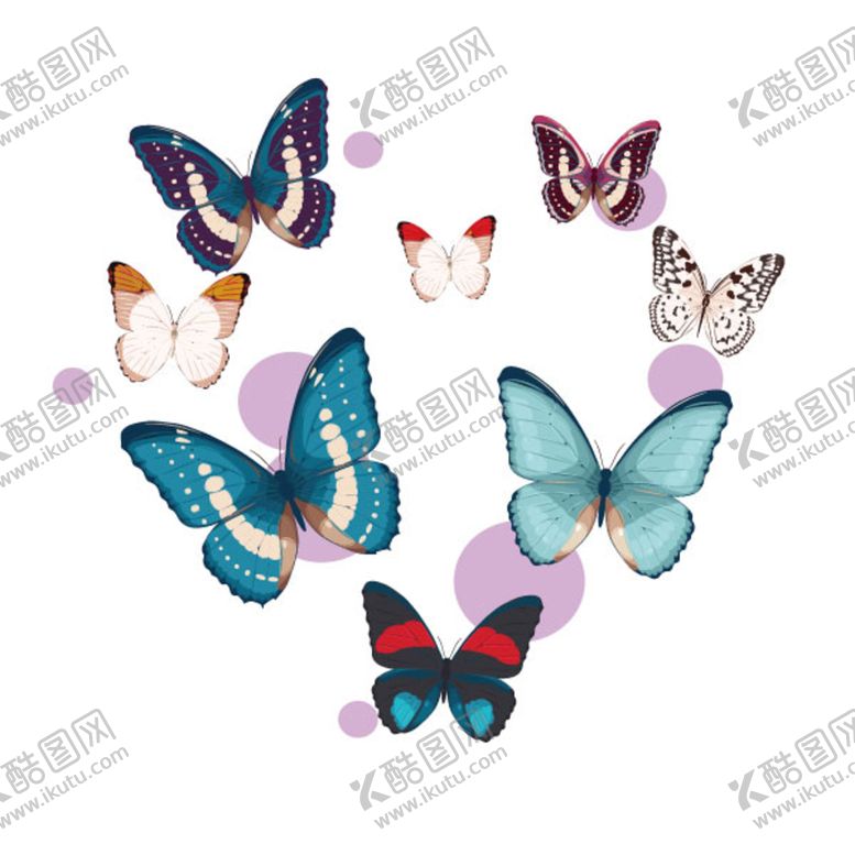 编号：59463009212229077086【酷图网】源文件下载-七彩蝴蝶设计