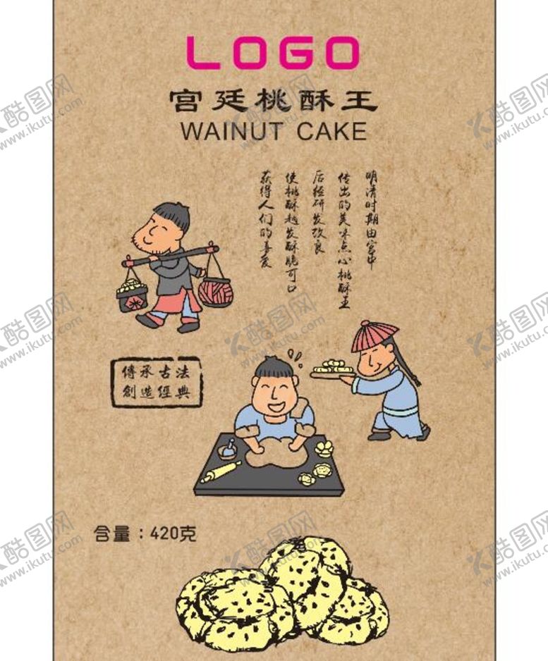 编号：57608901200827258275【酷图网】源文件下载-传统桃酥海报
