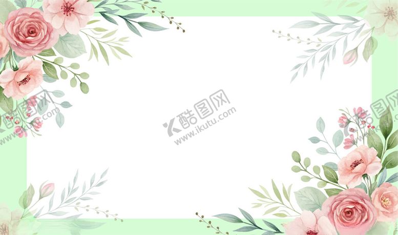 编号：24930111182233173453【酷图网】源文件下载-玫瑰花边框背景