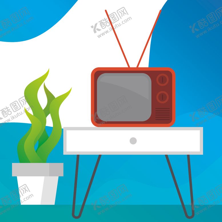 编号：16601809192107175765【酷图网】源文件下载-老式电视机