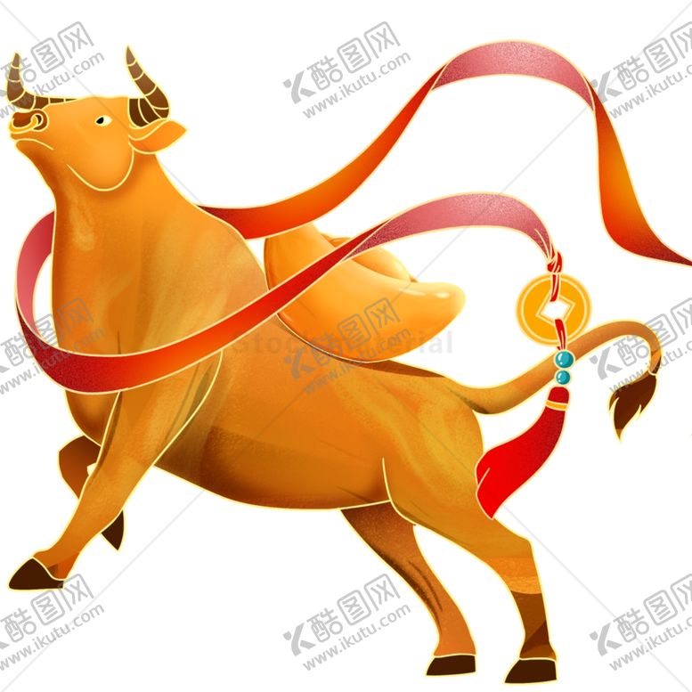 编号：47284905081113268888【酷图网】源文件下载-发财牛财运牛