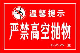 温馨提示禁止高空抛物