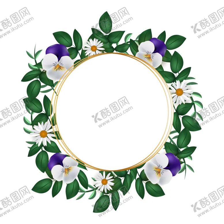 编号：21727001250340297782【酷图网】源文件下载-植物花朵边框免抠图