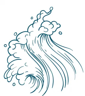 浪花矢量素材库云朵