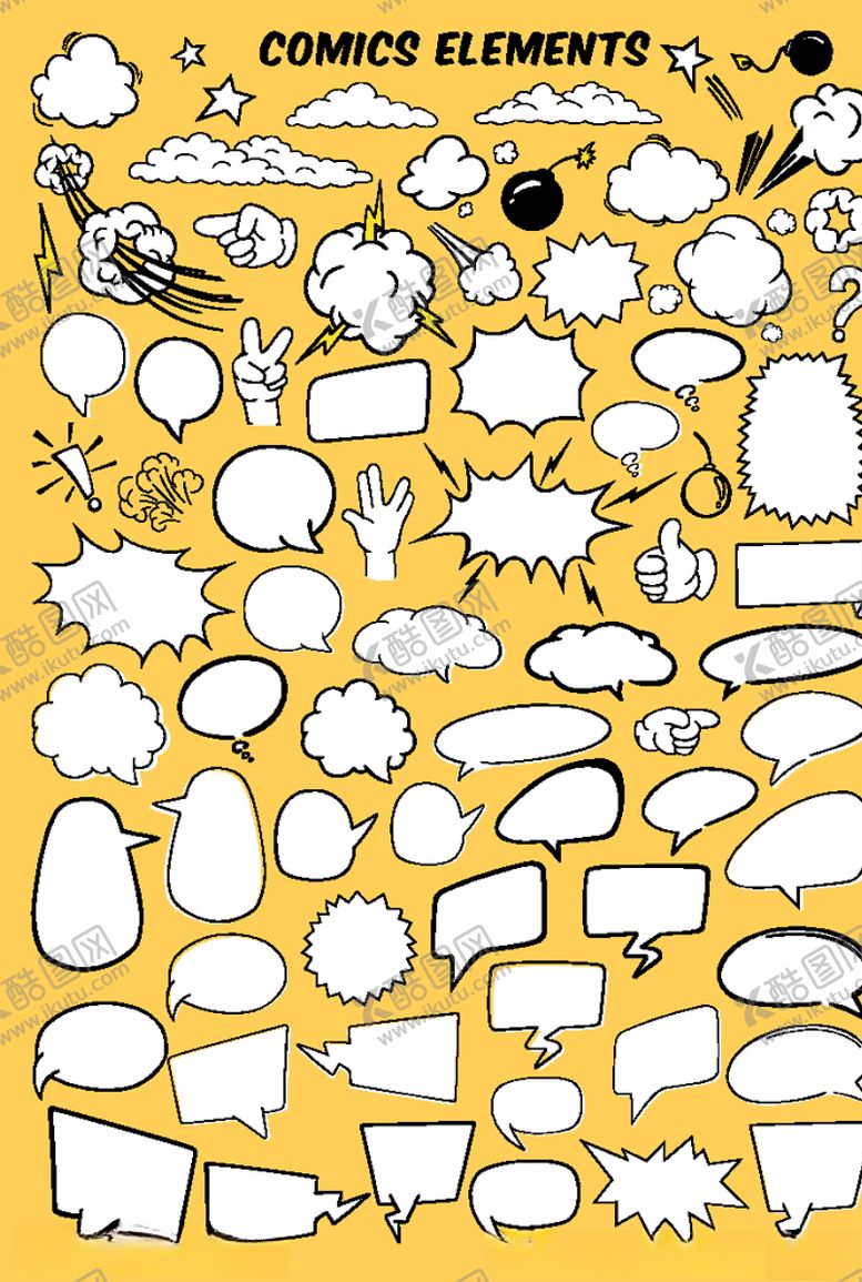 编号：96865309101453274568【酷图网】源文件下载-漫画气泡对话框