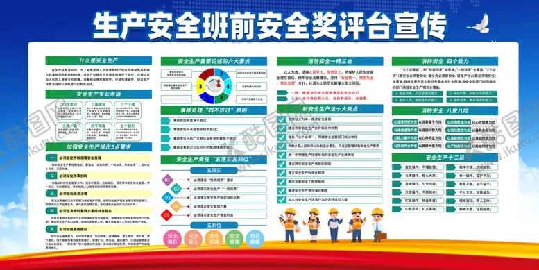 编号：28264604250919233649【酷图网】源文件下载-生产安全班前安全讲评台展板