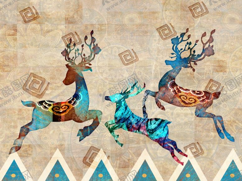 编号：47934506241945183722【酷图网】源文件下载-创意国潮装饰画图片