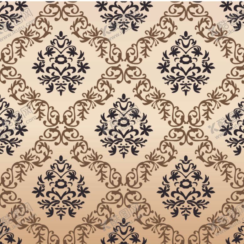 编号：26643111012036459318【酷图网】源文件下载-复古花纹图案背景