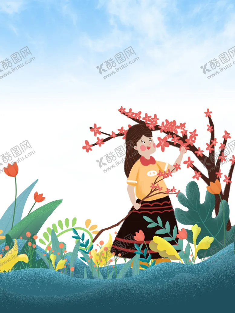 编号：78315002241541032764【酷图网】源文件下载-赏花背景