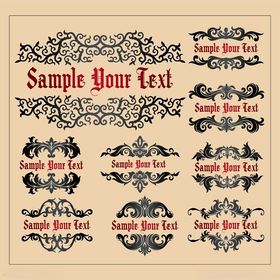 复古装饰性花纹设计元素