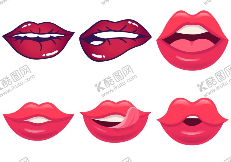 编号：96413210302326449947【酷图网】源文件下载-卡通嘴唇