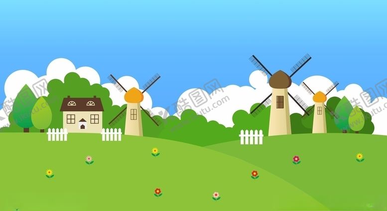 编号：72717709211322599931【酷图网】源文件下载-蓝天草地