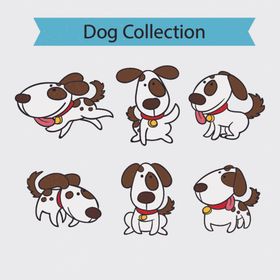 狗DOG动物卡通元素宠素材田园犬宠背景