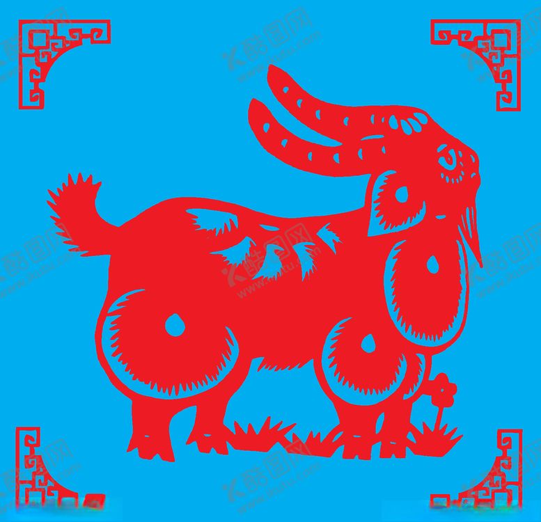 编号：80448810040254014537【酷图网】源文件下载-羊剪纸