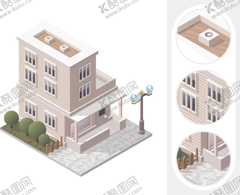 编号：12089010072038368586【酷图网】源文件下载-等距城市建筑