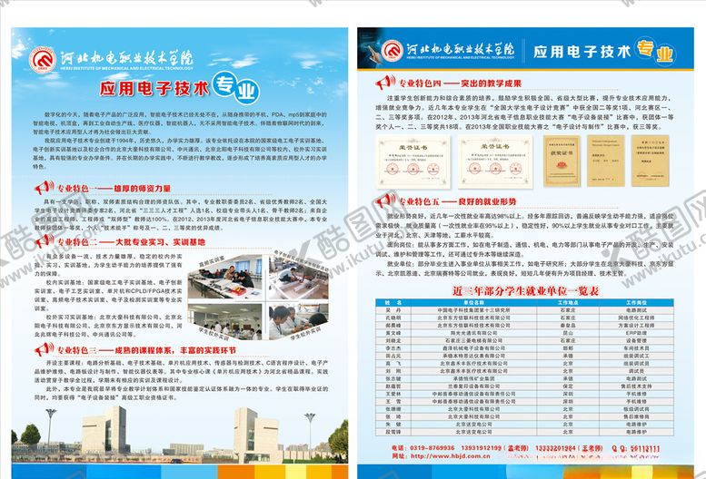 编号：34851810030523406888【酷图网】源文件下载-应用电子技术宣传页