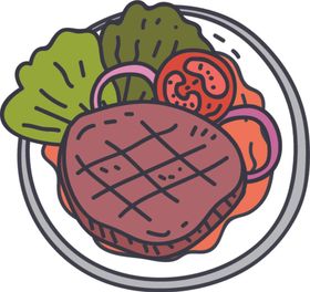 美食物盘中餐AI设计素材AI矢量图