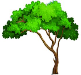卡通小树造型分层可修改