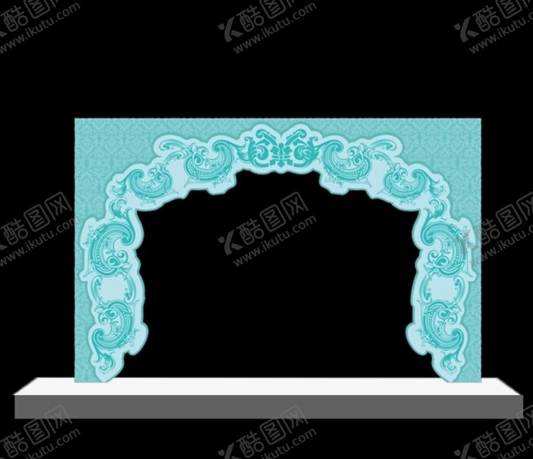 编号：58494809210230428797【酷图网】源文件下载-欧式婚礼拱门蒂芙尼蓝