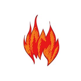 火焰素材LOGO消防警报卡通