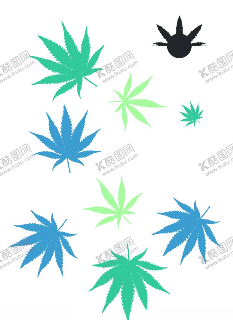 编号：58061804121152225997【酷图网】源文件下载-白底叶子花卉小花图案印
