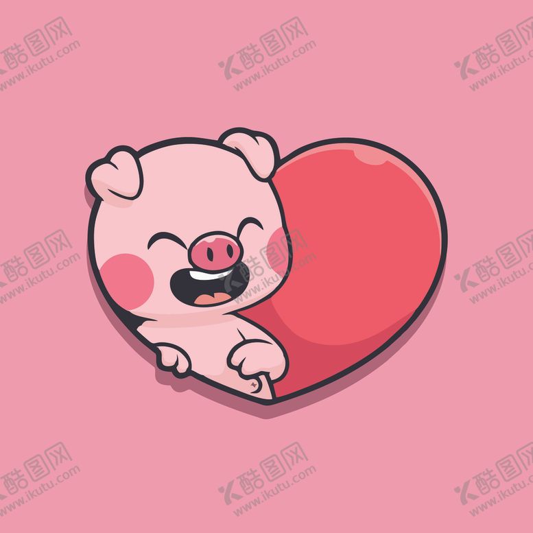 编号：71261301310657031018【酷图网】源文件下载-可爱小猪矢量卡通插画