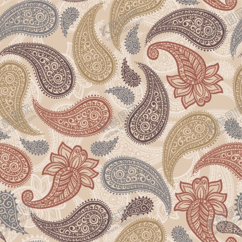 编号：80908909300717397648【酷图网】源文件下载-复古花纹无缝图案