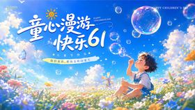 六一儿童节创意背景板