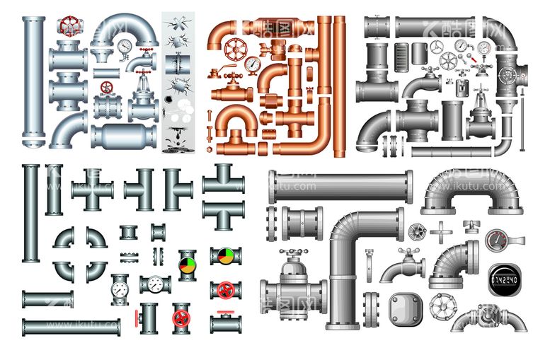 编号：80542709251603425460【酷图网】源文件下载-钢管铁管矢量素材