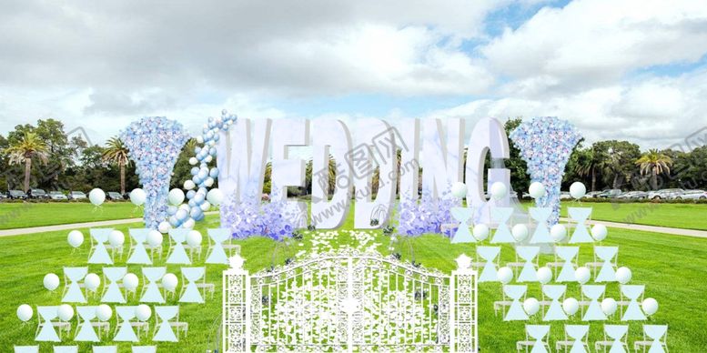 编号：90731905101737262863【酷图网】源文件下载-蓝色简约森系婚礼