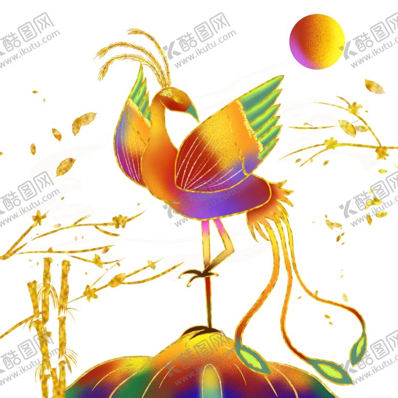 编号：72222204302201276898【酷图网】源文件下载-国潮凤凰插画