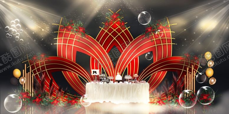 编号：55568609181136314792【酷图网】源文件下载-红色婚礼设计背景图片