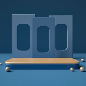 立体展台淘宝C4D逼格C4D电商海报质感