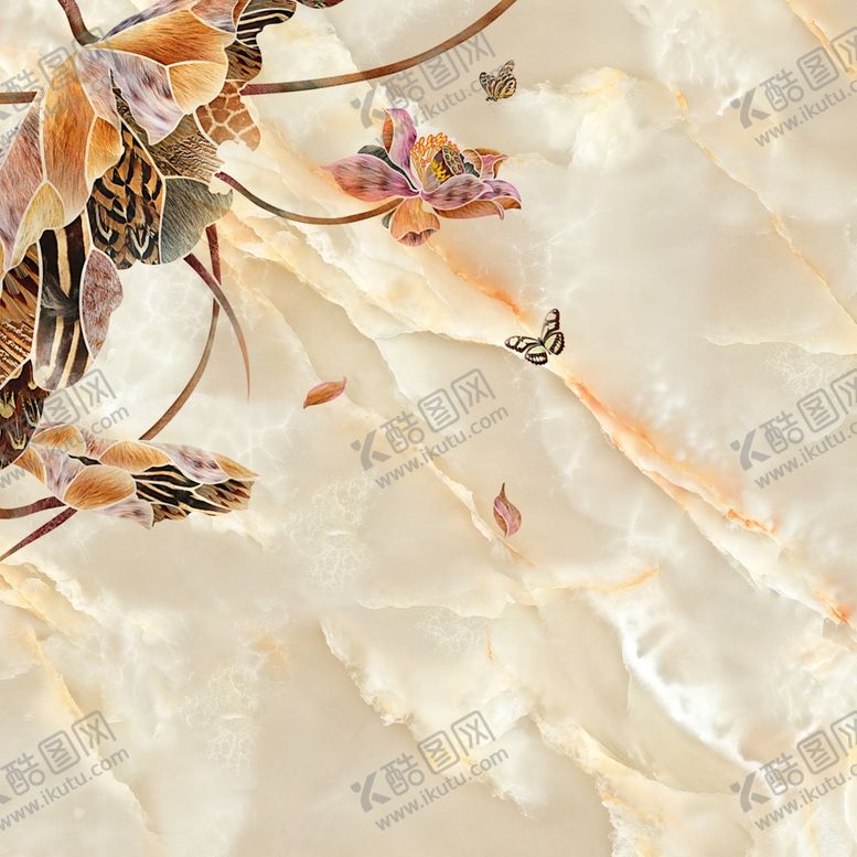 编号：39031809250245451639【酷图网】源文件下载-荷韵大理石背景墙