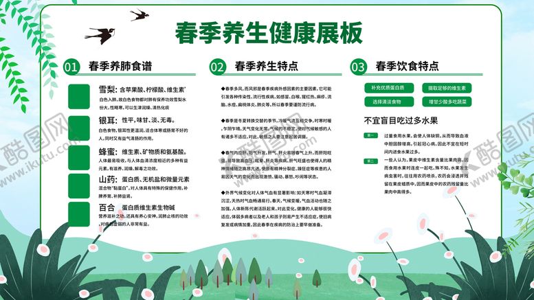 编号：35861209201006301465【酷图网】源文件下载-春季养生展板