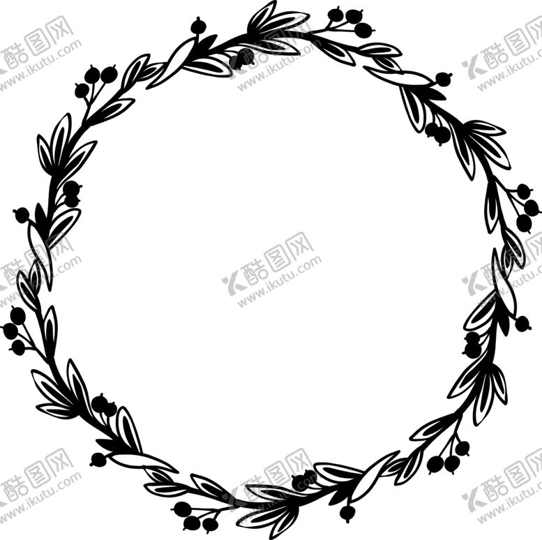 编号：68672609271223157021【酷图网】源文件下载-圆形花环