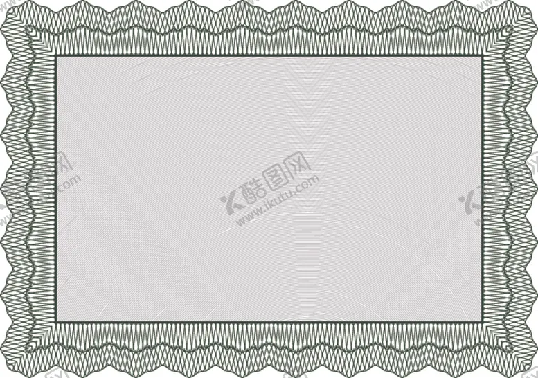 编号：78825909090031473076【酷图网】源文件下载-横版证书防伪花纹欧式边框奖状
