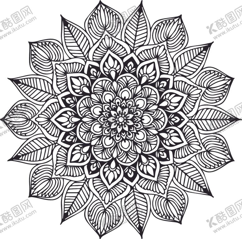 编号：56030809241632466751【酷图网】源文件下载-曼陀罗花纹
