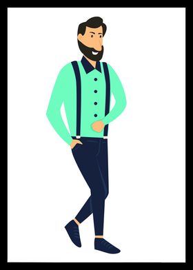 手绘男人男孩卡通动画