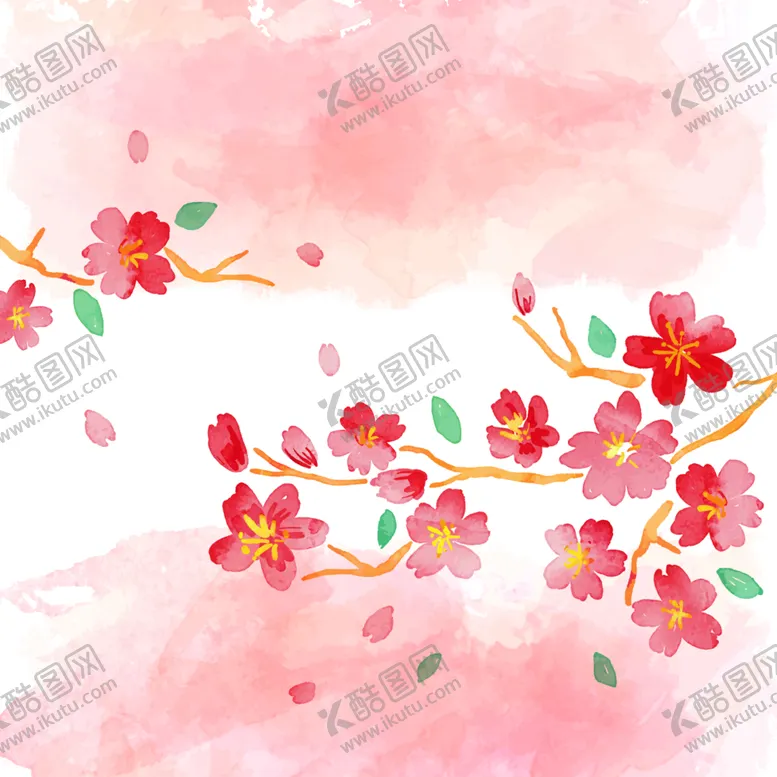 编号：55296302151229067534【酷图网】源文件下载-手绘粉色樱花免扣素材图片 